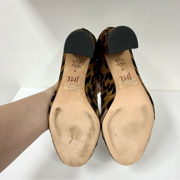 J McLaughlin Mila 9 Leopard Cow Hair Chunky Heels Round Toe - Picture 6 of 7